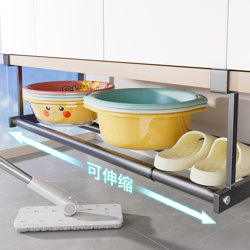 洗脸盆收纳架子浴室柜下分层鞋架盆子收纳架卫生间置物架厨房神器