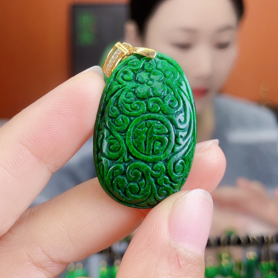 翡翠未镶嵌耳饰饰品