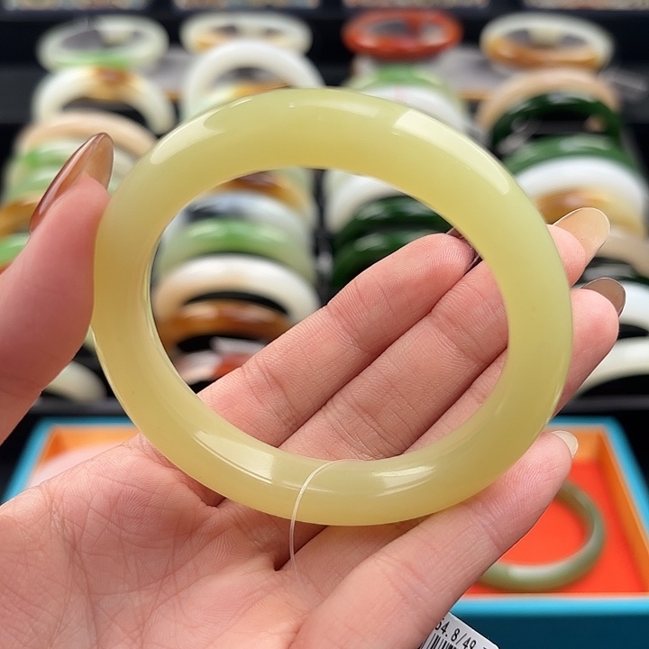 和田玉（糖玉）未镶嵌手镯54.8