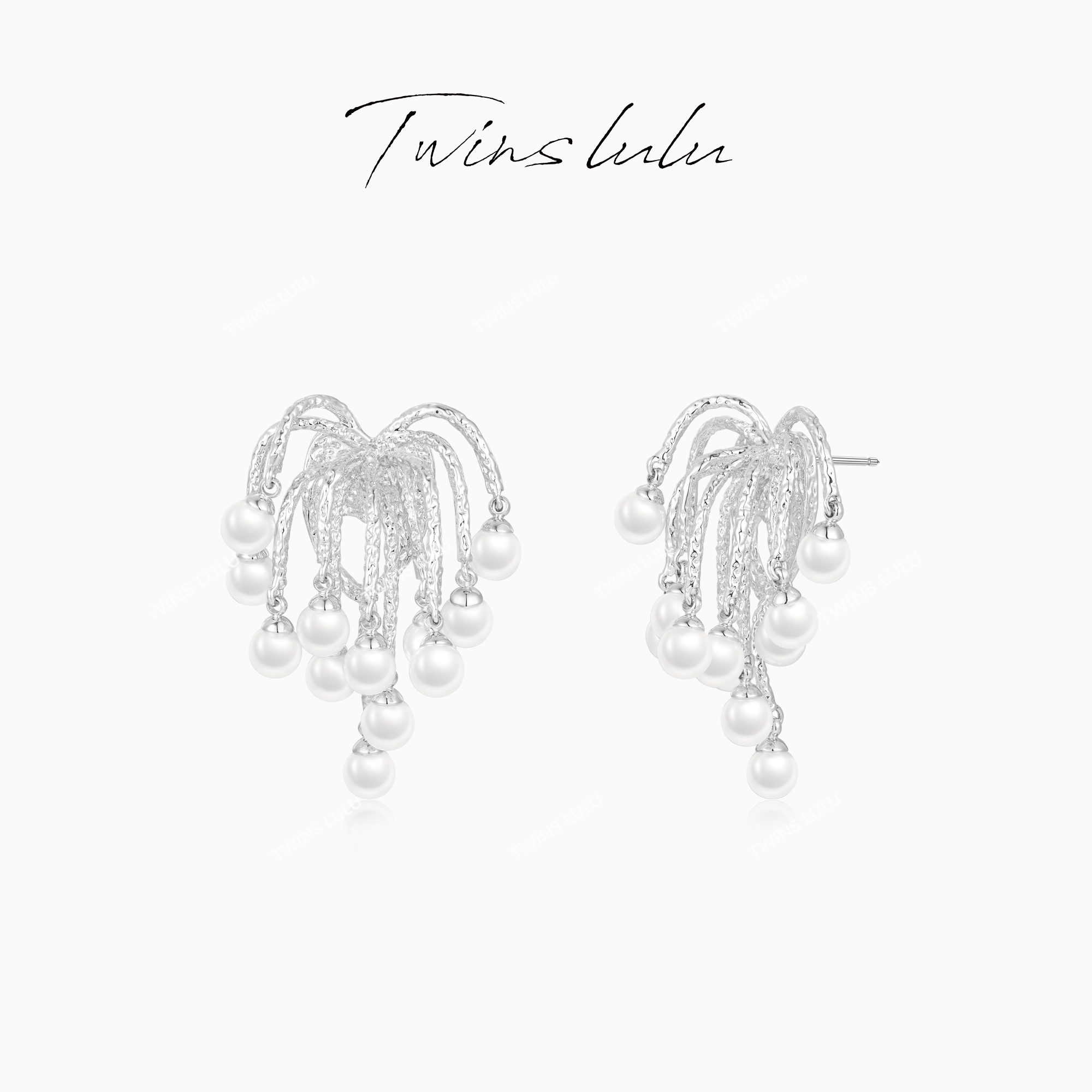 TWINS LULU 双十一 秋上新瀑布流苏珠珠耳环TSL3031
