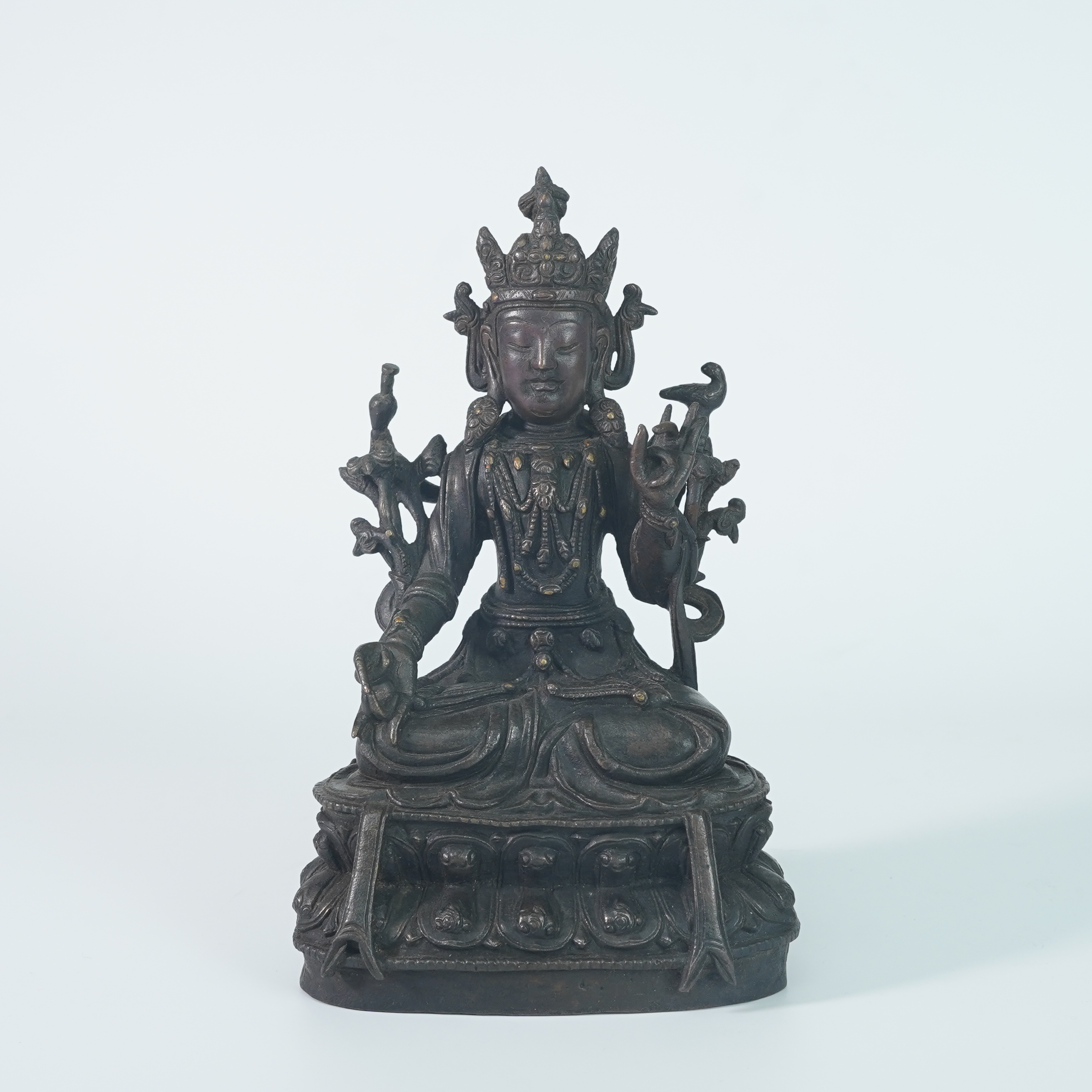 LNJNNY251227016【十竹斋】明代观音铜造像