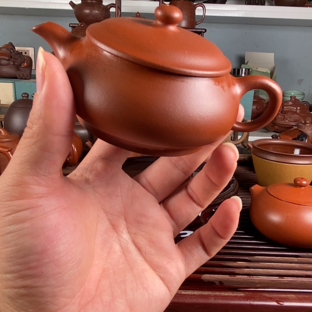 紫砂茶壶红清水 明炉
