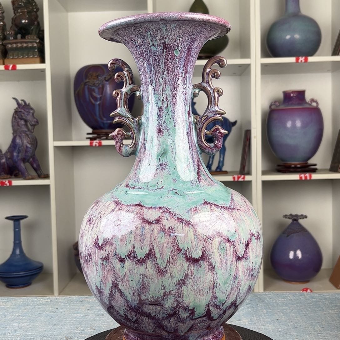 瓷片摆件……丹凤朝阳，无礼盒