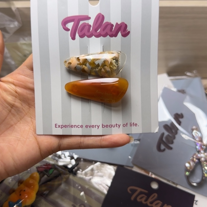 安***颜布艺非金属琥珀一对鸭夹