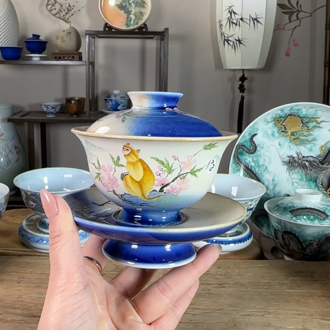 杯景德镇陶瓷柴烧多人