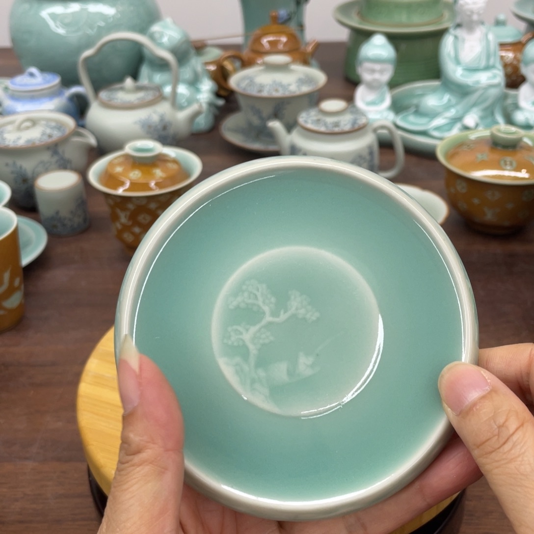 微瑕特价青瓷青瓷11厘米