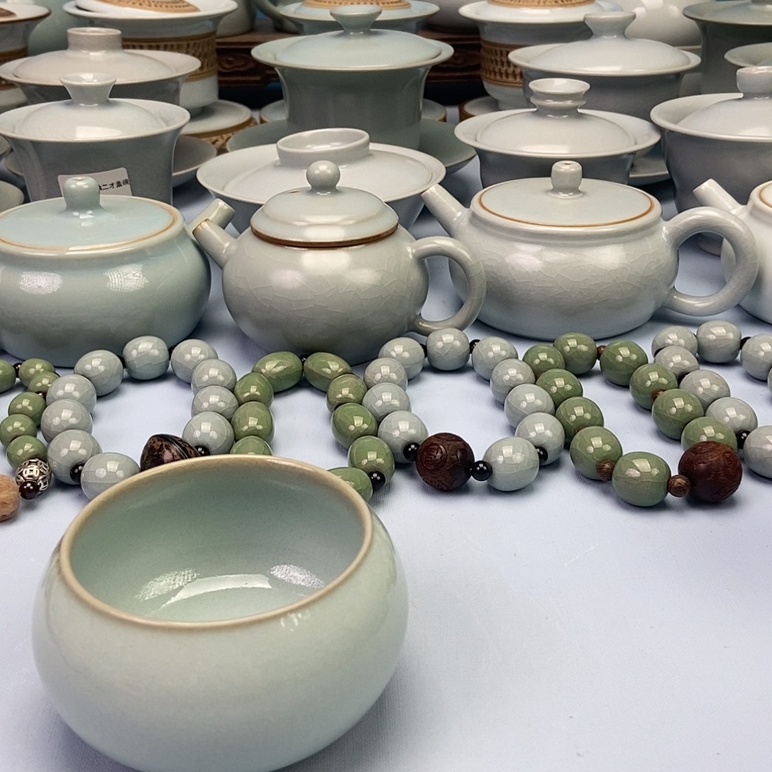 杯微瑕天青禅定杯原矿原釉原产地