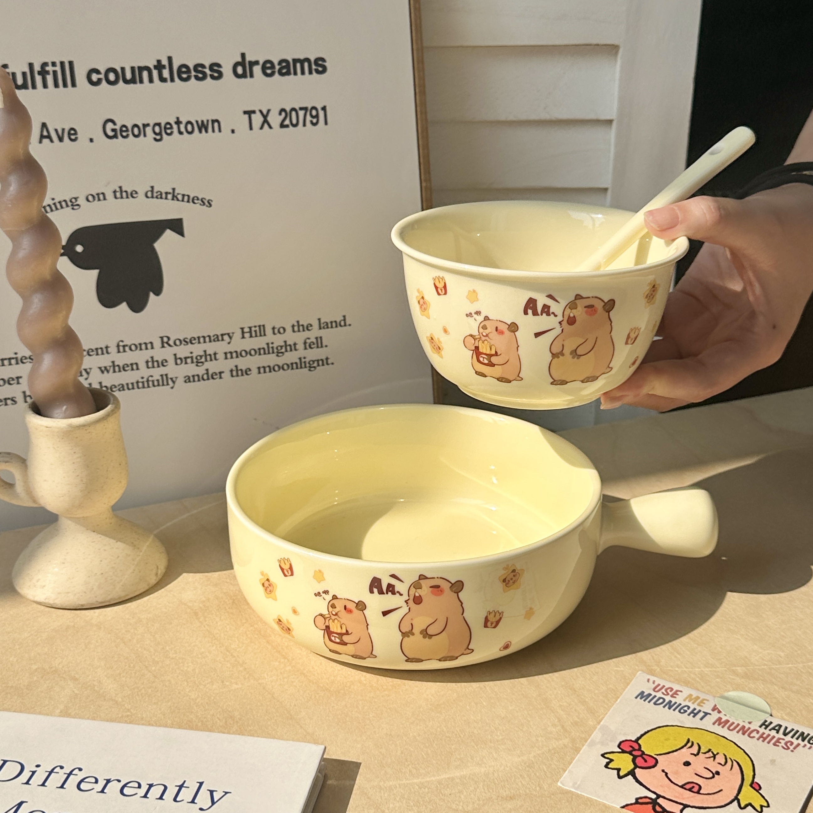 可爱碗餐具吃饭碗甜品碗螺蛳粉米饭碗水果碗沙拉碗