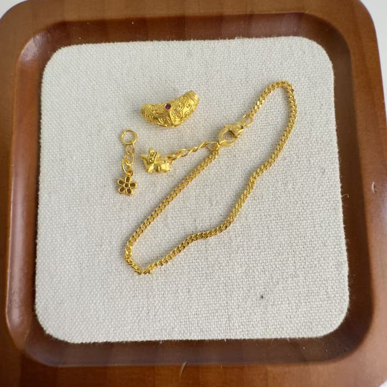 足金999 侧身链手链（金料换款）