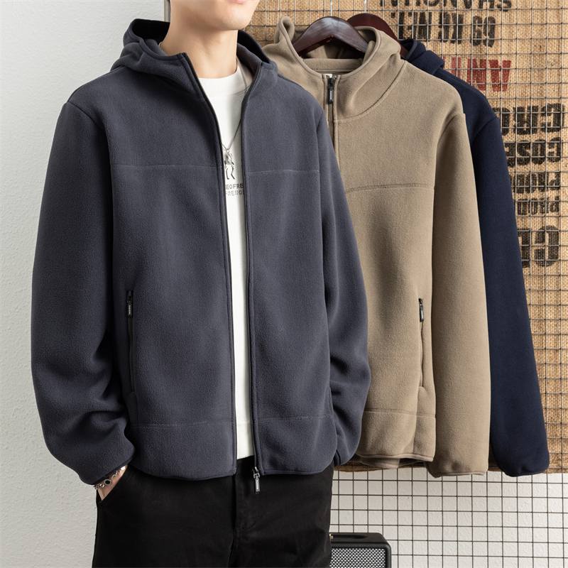 线下300+ 男女同款秋冬连帽摇粒绒外套加厚休闲夹克