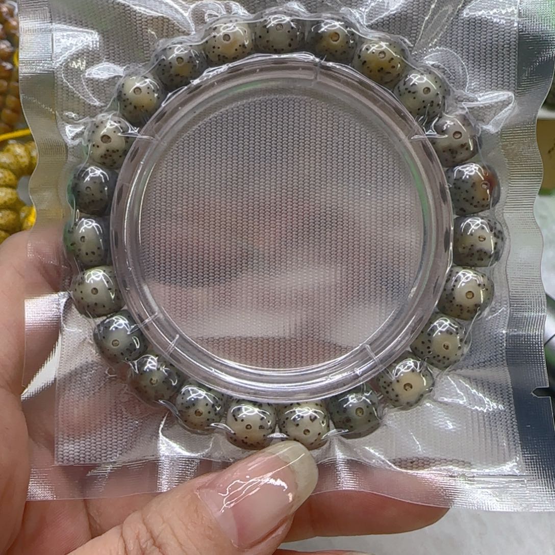 星月菩提手串49王者火烧黑星月菩提1.0桶单圈