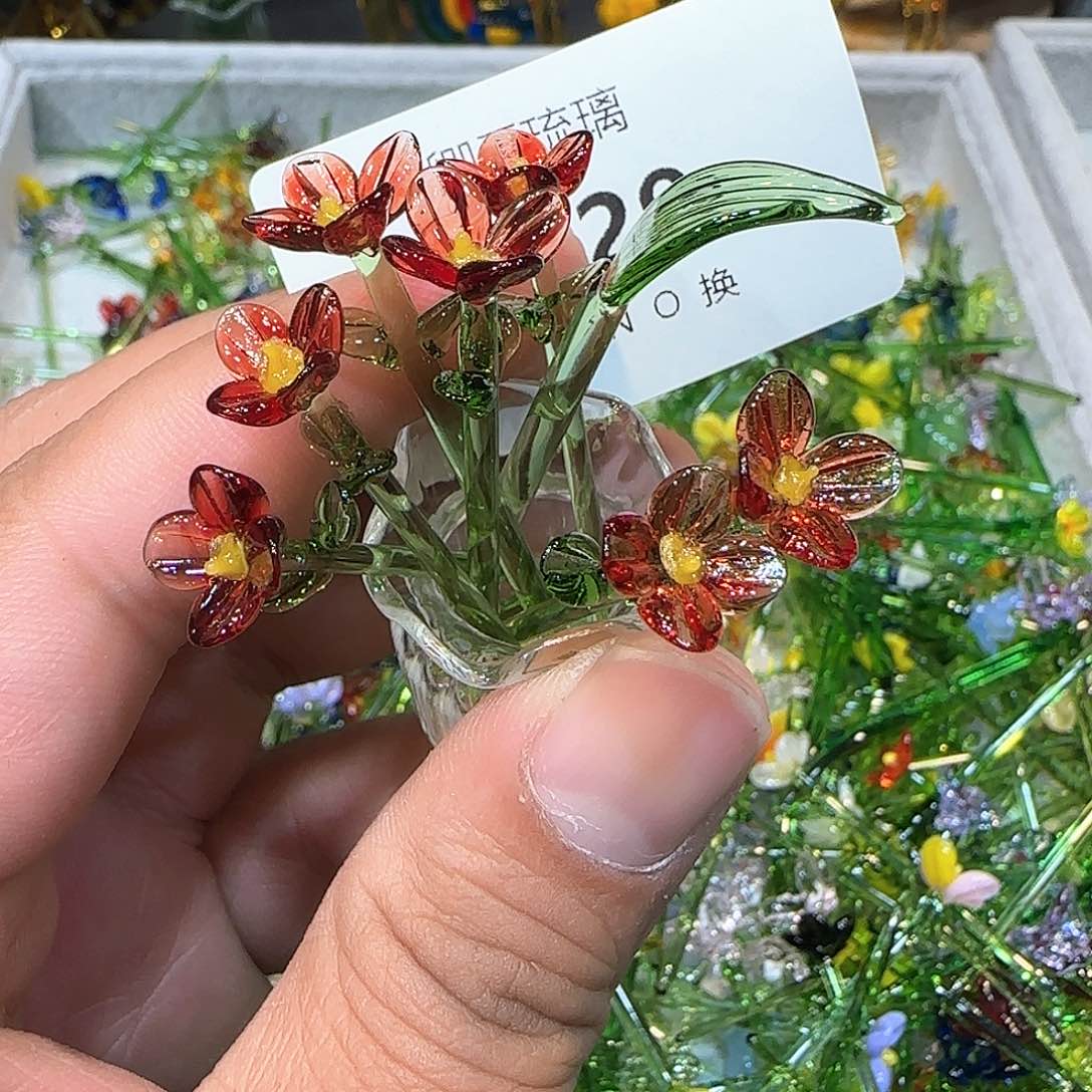 琉璃手工艺品229插花