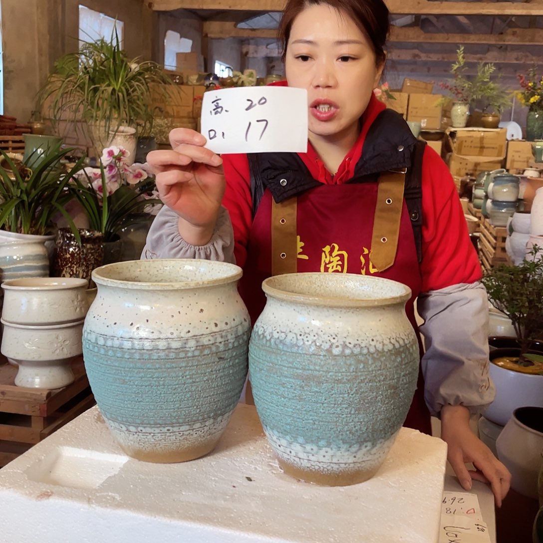 紫砂花盆高度20口径17