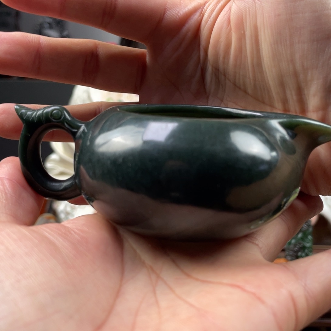 未镶嵌和田玉摆件和田玉茶壶未镶嵌