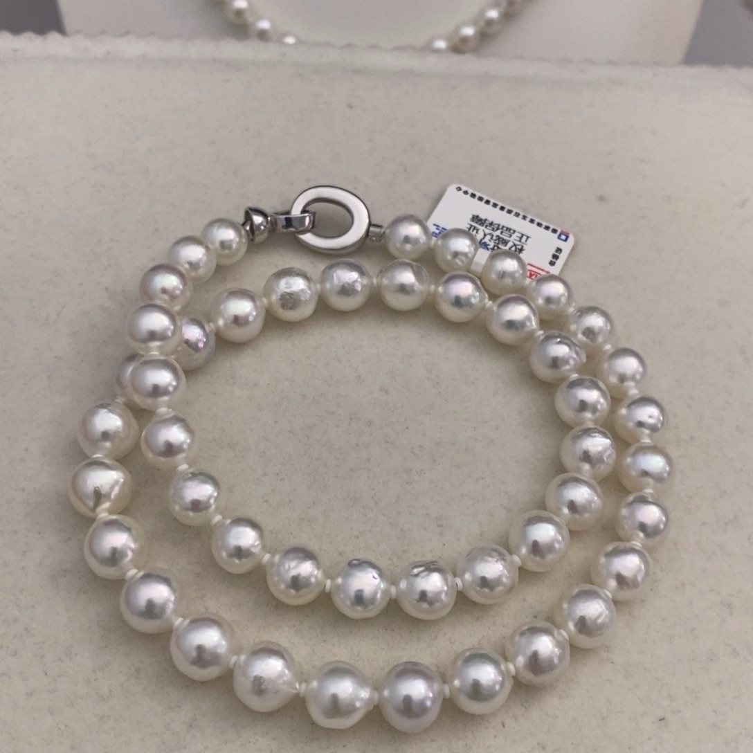 海水珍珠项链银S925镶嵌