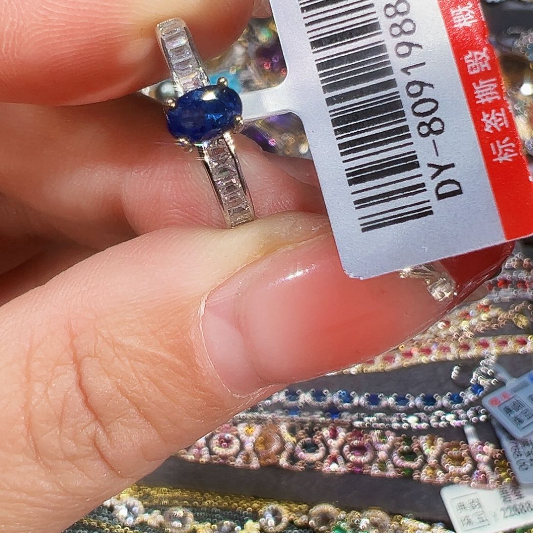 银S925镶嵌珠宝奇石蓝宝石
