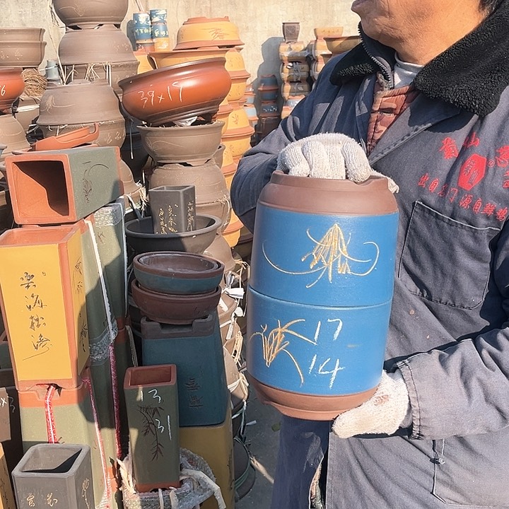 紫砂紫砂花盆也太