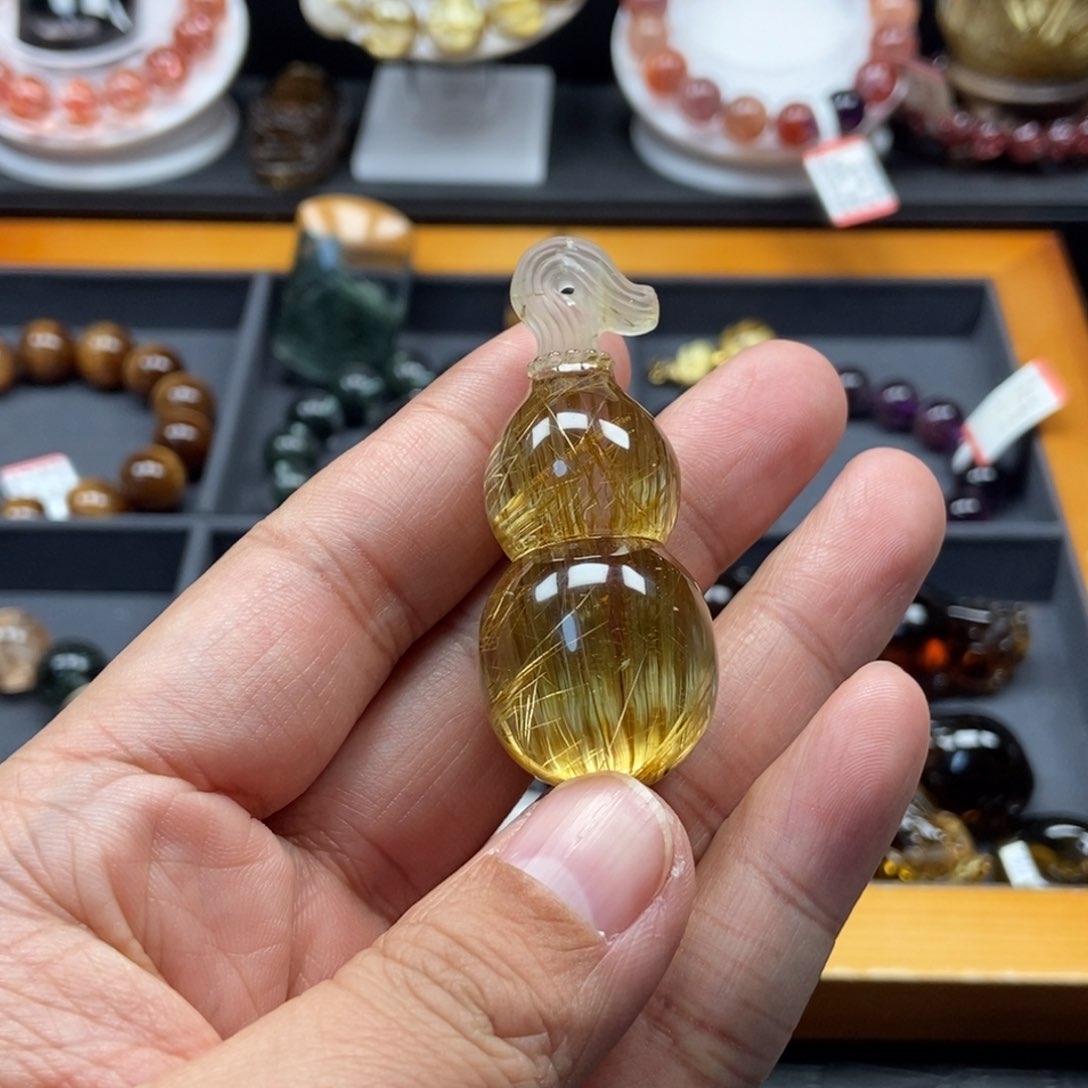 水晶葫芦吊坠未镶嵌嚭*