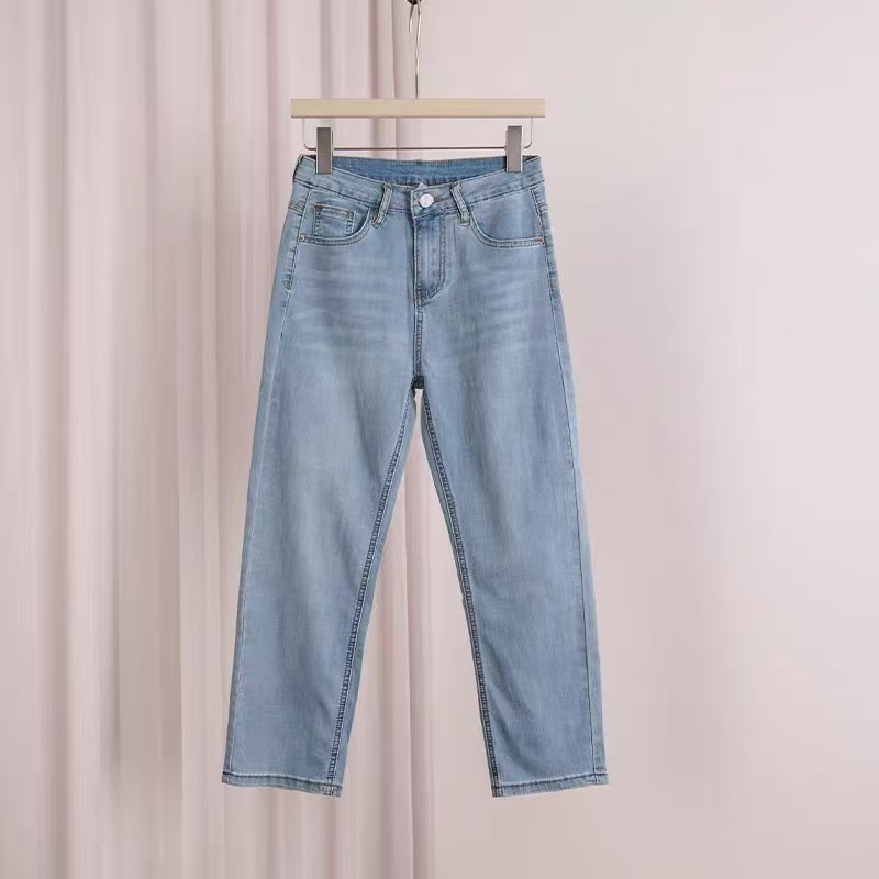 高端轻奢2025夏季新品薄款 YKK 小直筒弹力百搭软牛仔男裤