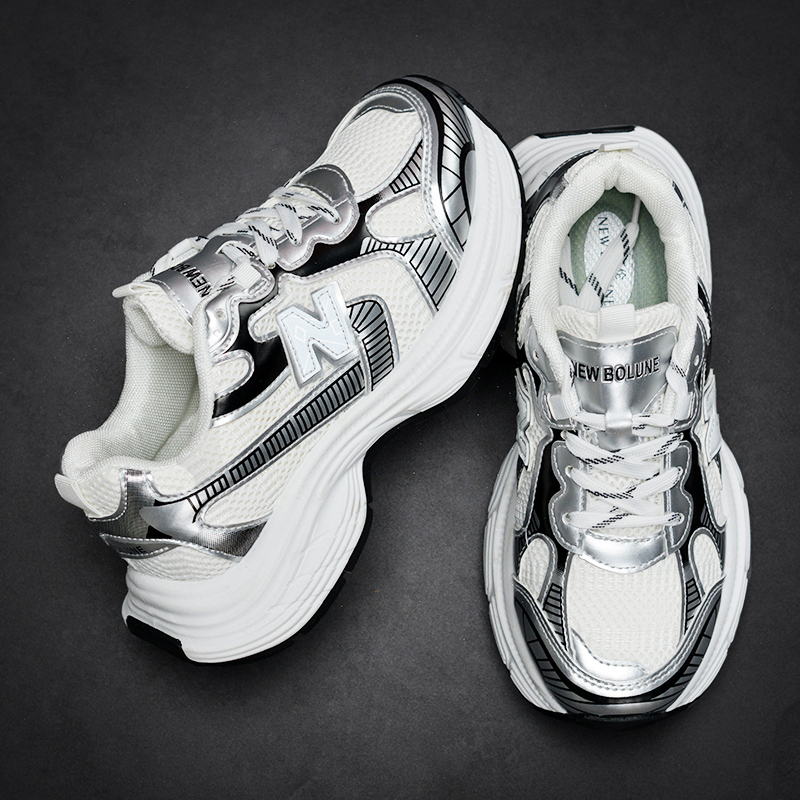 NEW BOLUNE/新百伦8678情侣2025新款老爹鞋子厚底男女鞋百搭运动