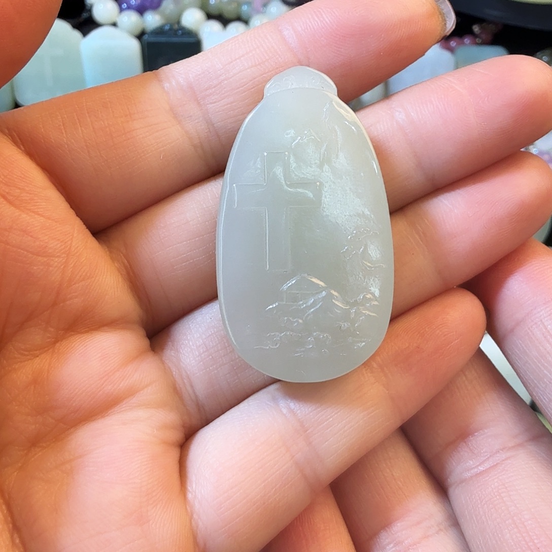 和田玉未镶嵌颈饰