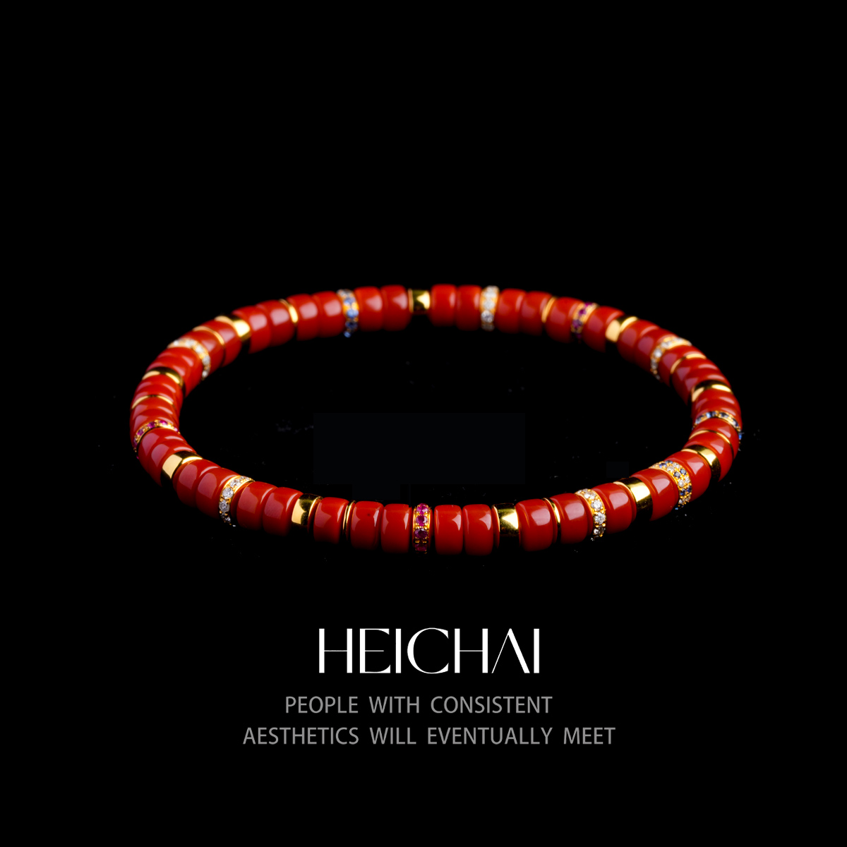 [喜仔出品] · 18k金钻南红玛瑙直切药片手串