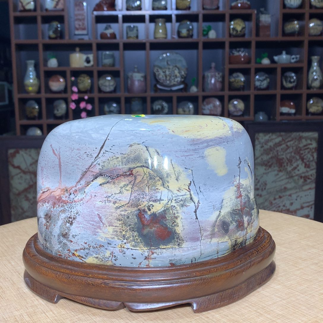 紫砂，广西国画石摆件，收藏观赏