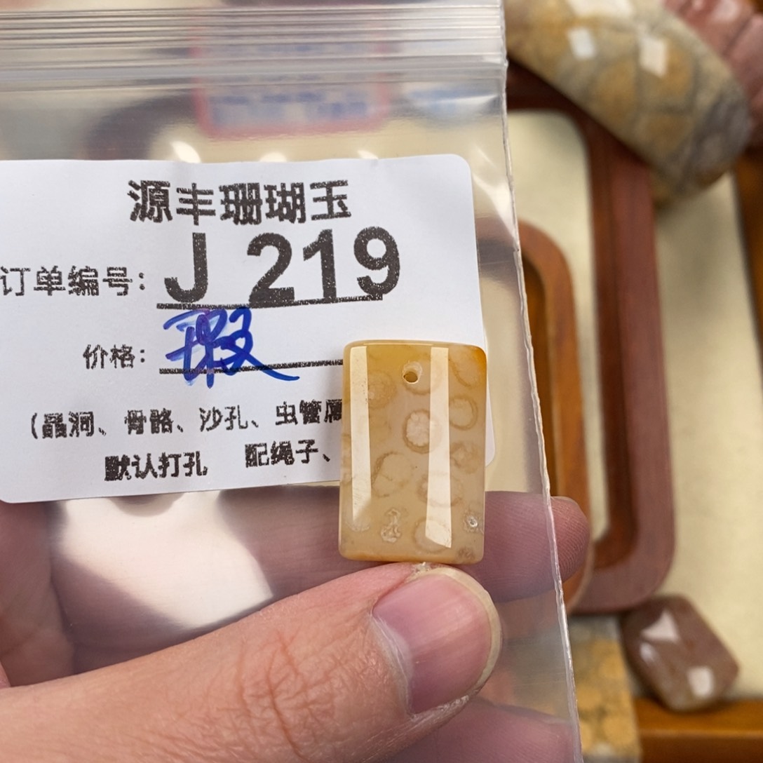 硅化玉颈饰未镶嵌朝*.