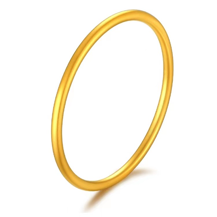 【金展珠宝】足金 古法素圈手镯