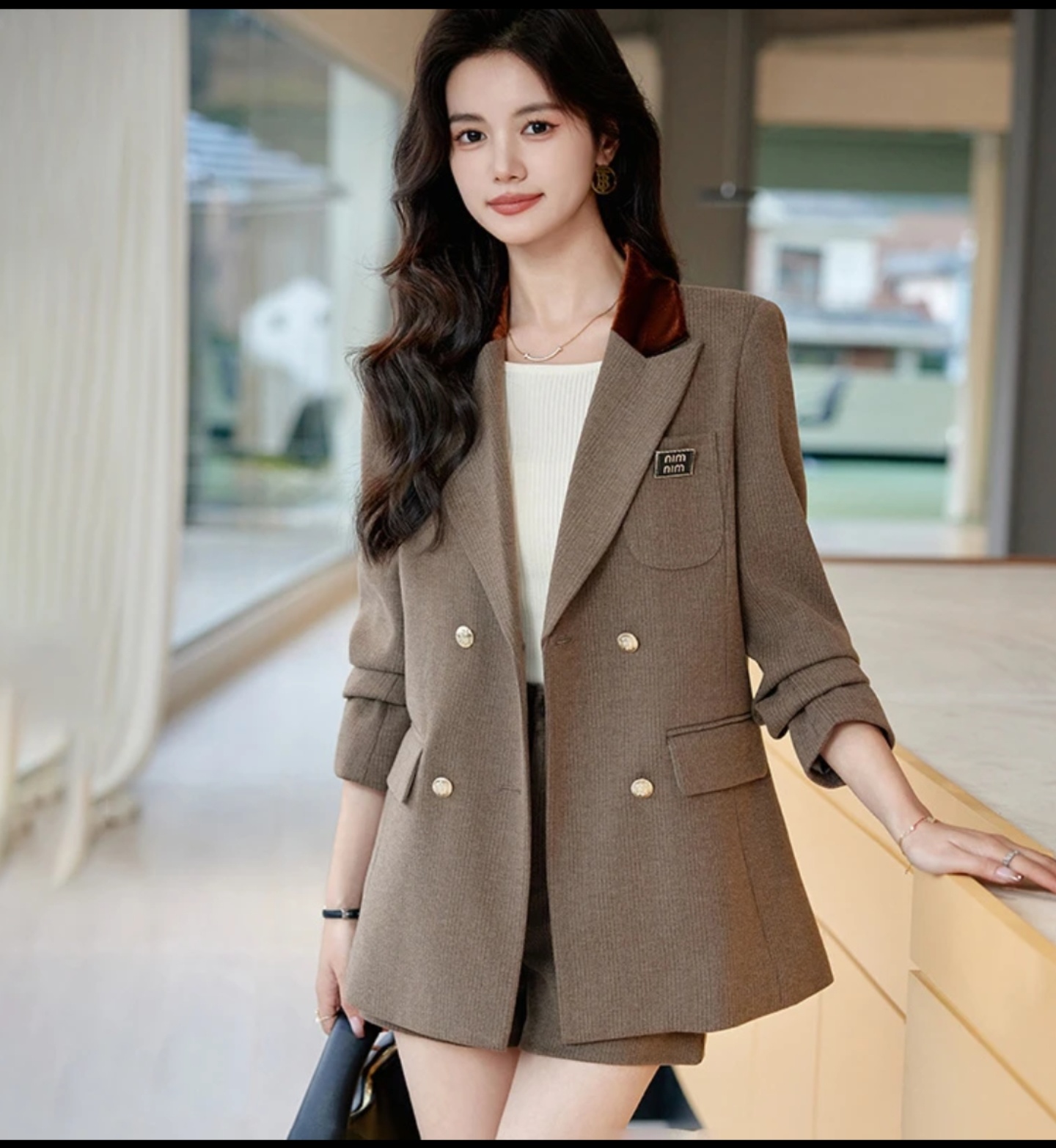 A区1266修身百搭气质洋气西装春秋新款外套