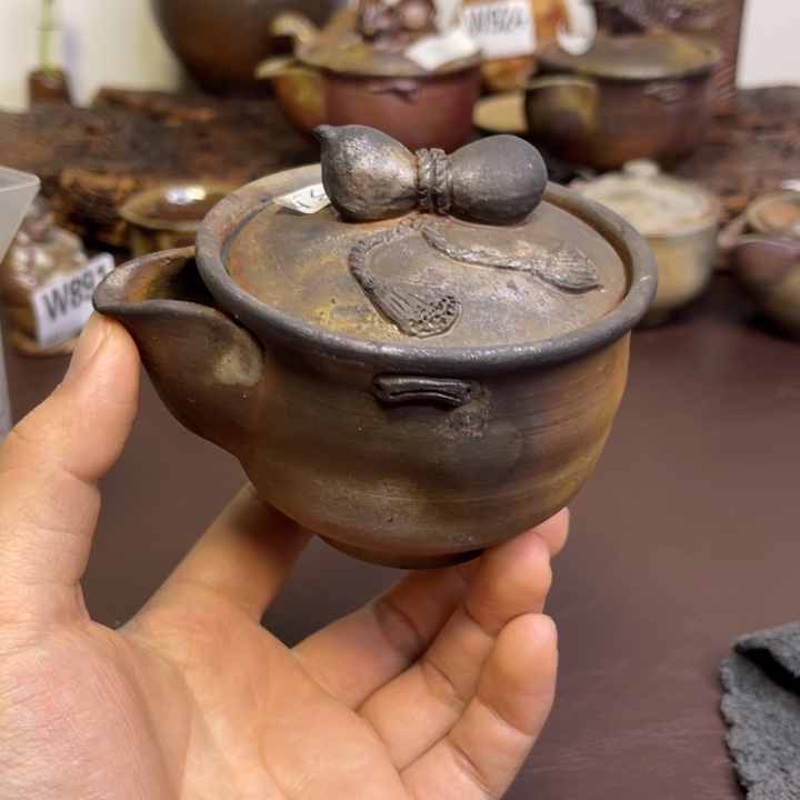 明光窑宝瓶备前烧作品