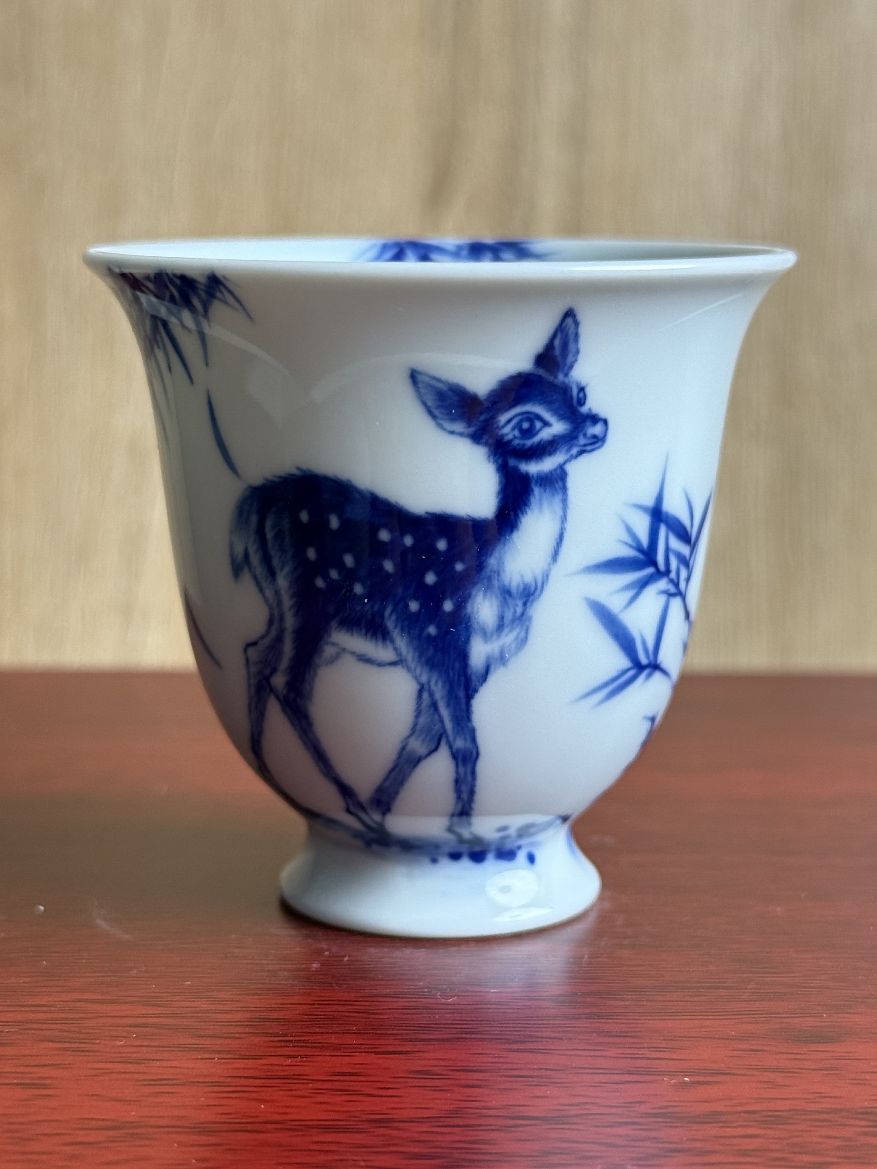梅花鹿竹笋闻香杯