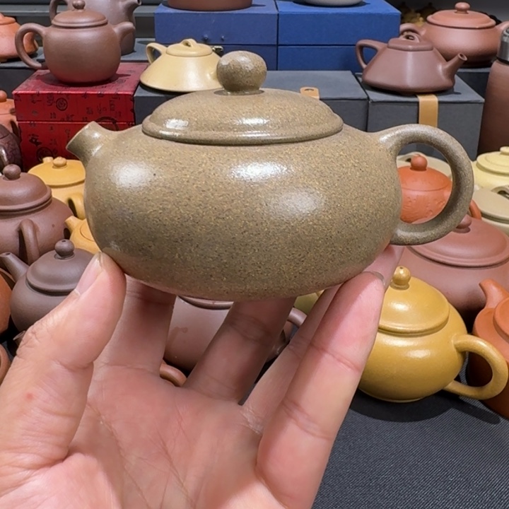 茶壶紫砂青段扁西施200cc