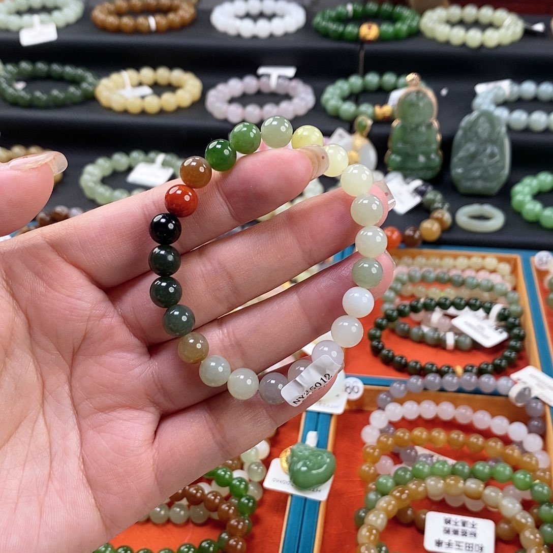 和田玉手链 8MM未镶嵌