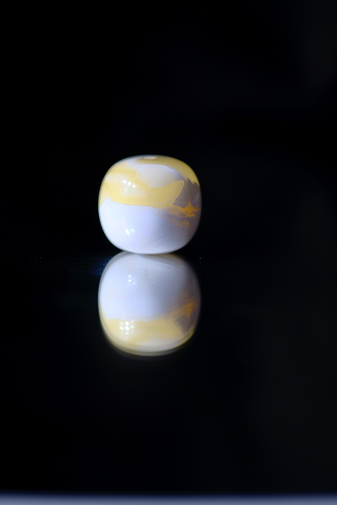 11.4*10.5金漆白妖花蜜蜡老型 天然琥珀 珠宝文玩配饰 一物一证