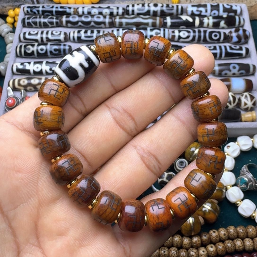 柏香籽/百香籽吊坠牦牛骨