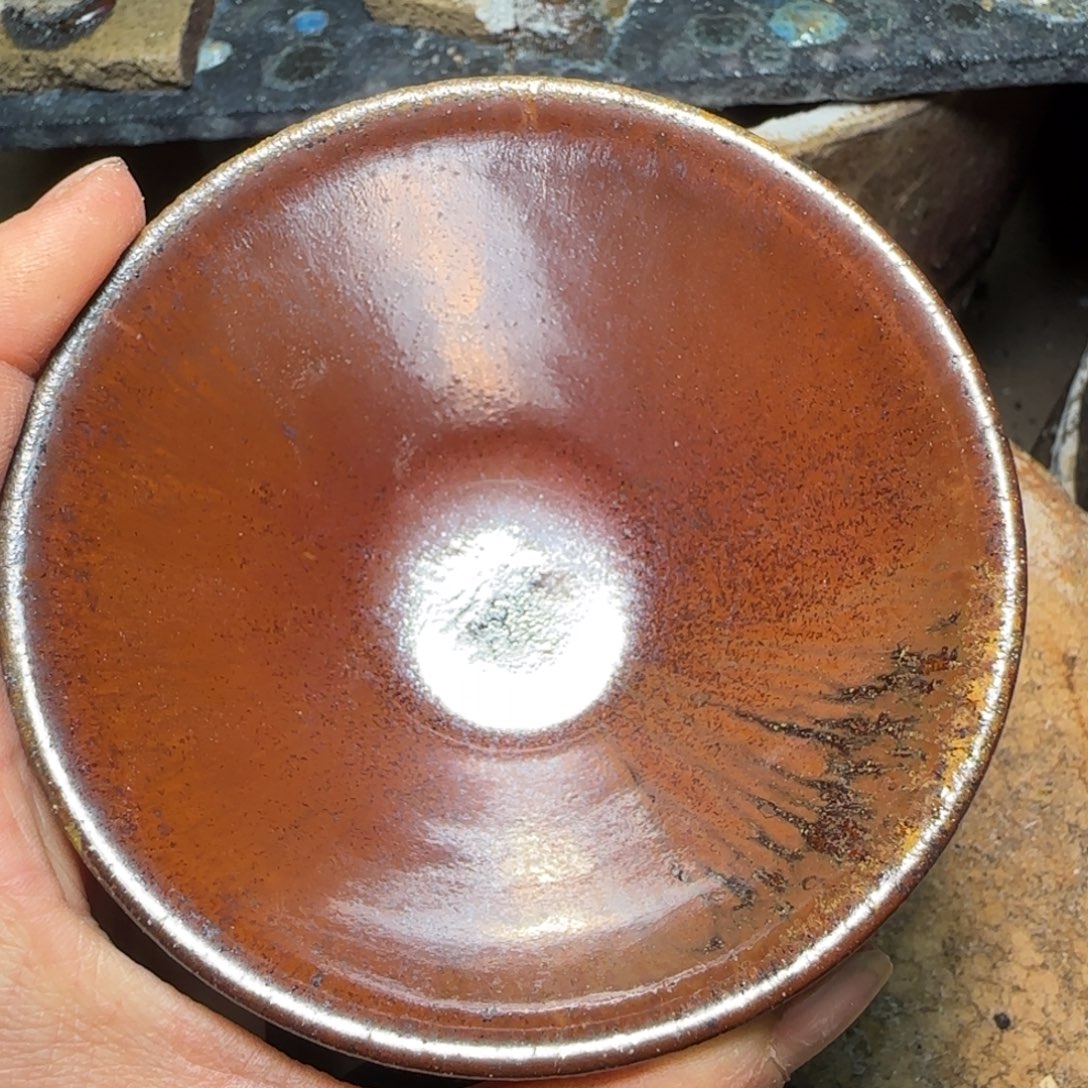 柴烧建盏茶盏茶杯898