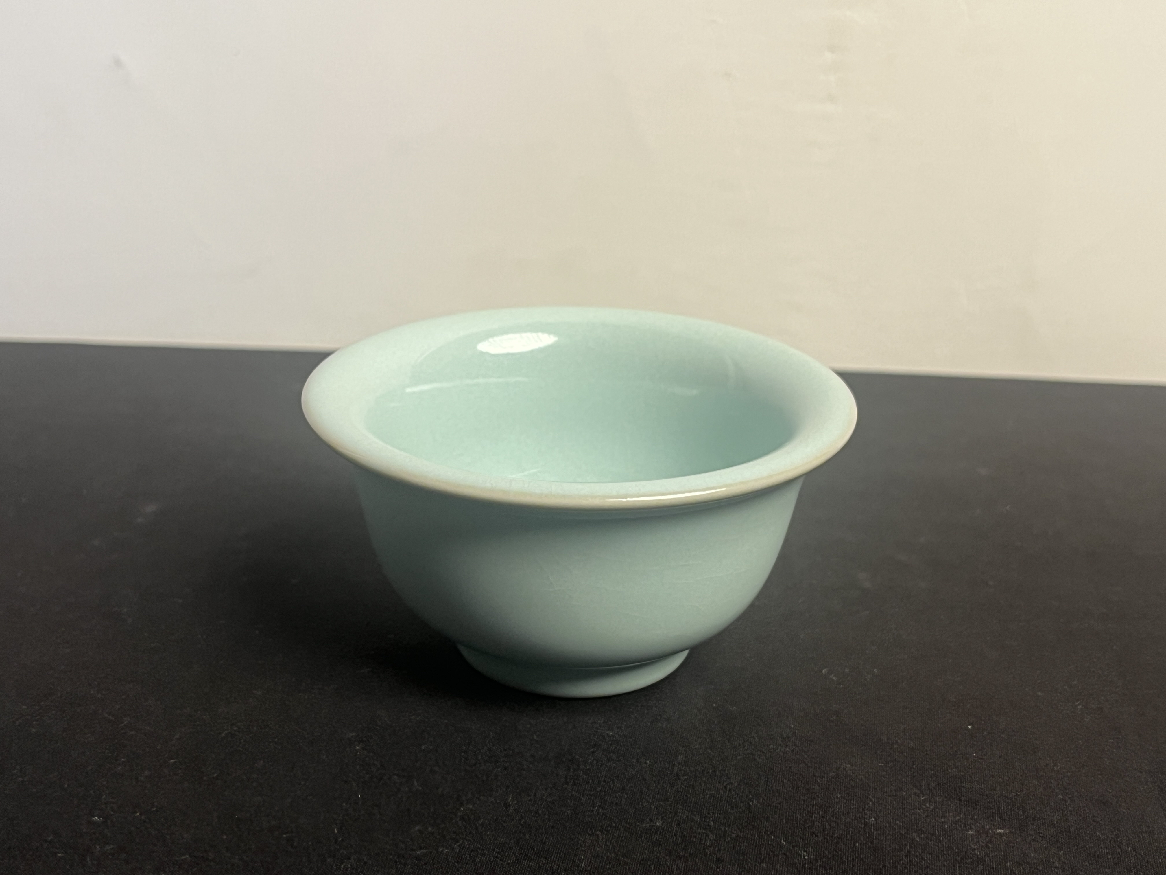 汝窑 纯手工压手杯大容量（100cc）支钉烧满釉开片可以养线