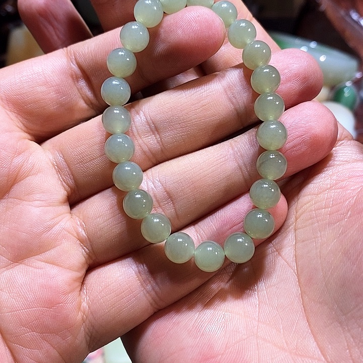 手链未镶嵌和田玉（糖玉）