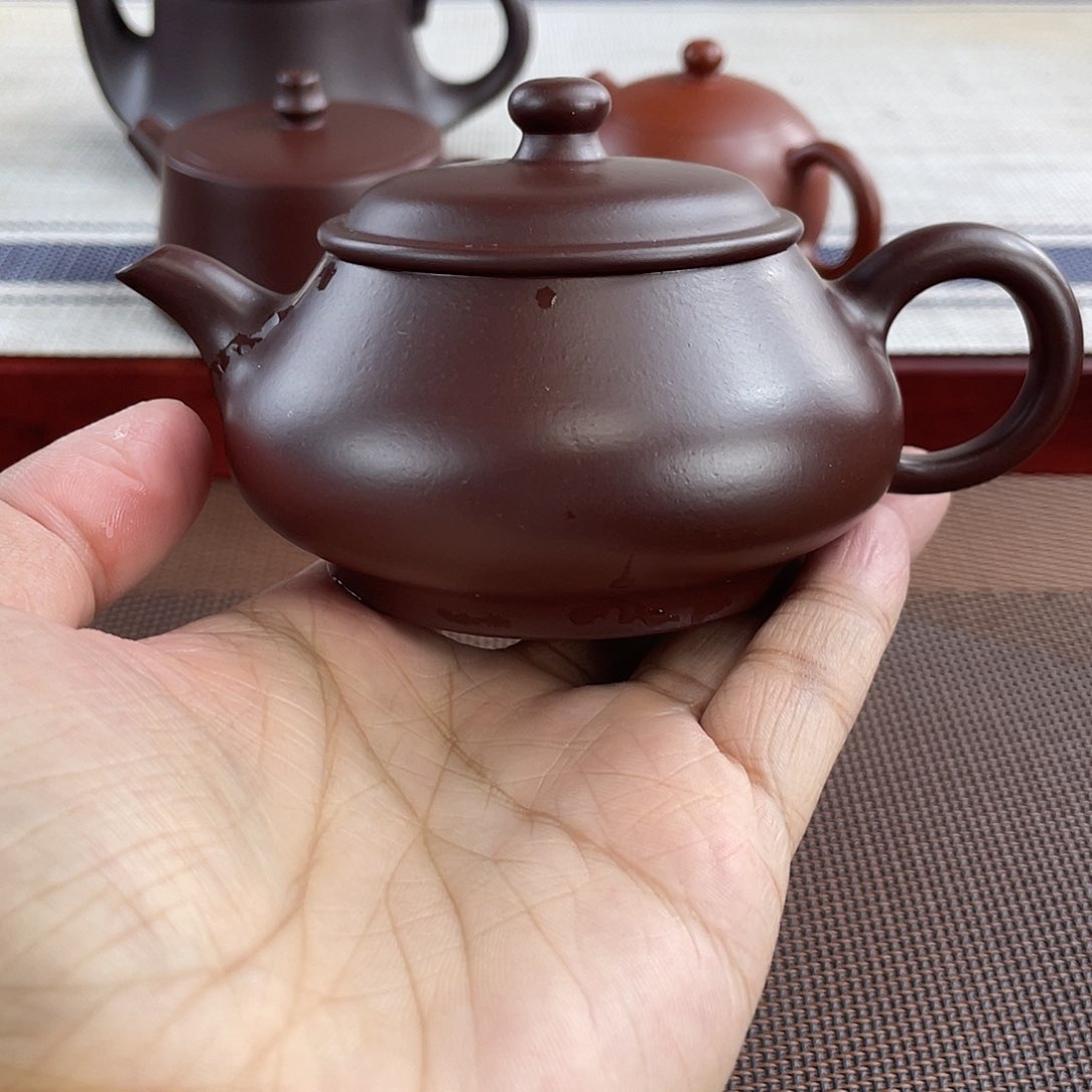 朱泥壶原矿紫泥明炉器型