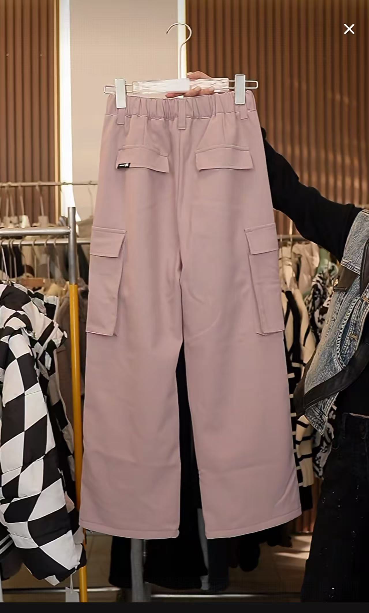 067～高品质青少年加绒工装裤（裤脚可抽绳）（偏大不按厂标）