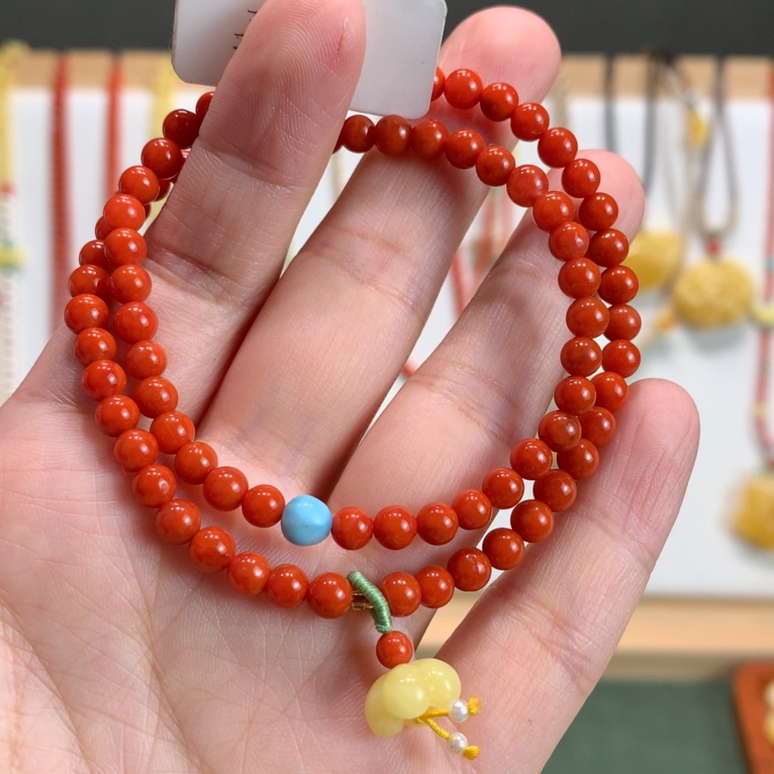 南红玛瑙手链未镶嵌4.6m m