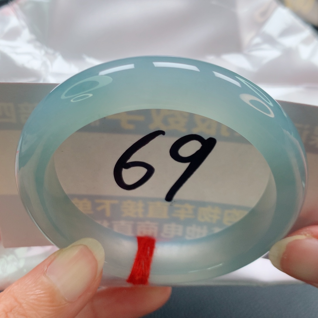 未镶嵌手镯翡翠正圈冰胶高级蓝显白强推