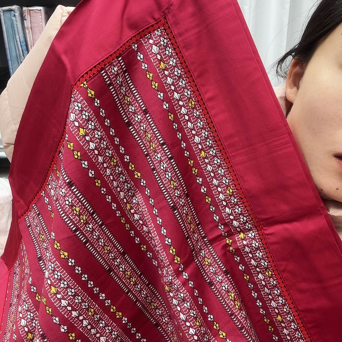 柞蚕丝貂毛羽绒加大镂空四件套