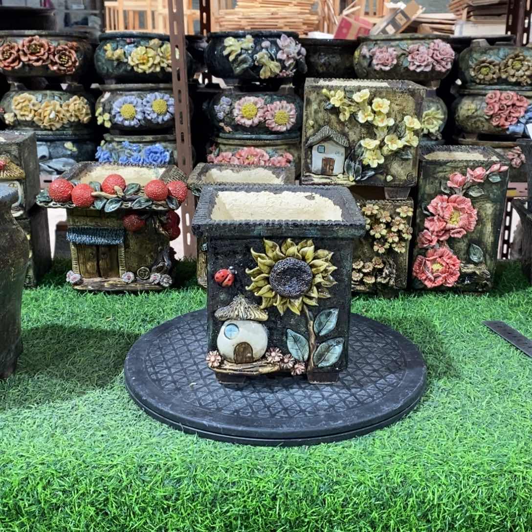 红陶青藤花器多肉花盆