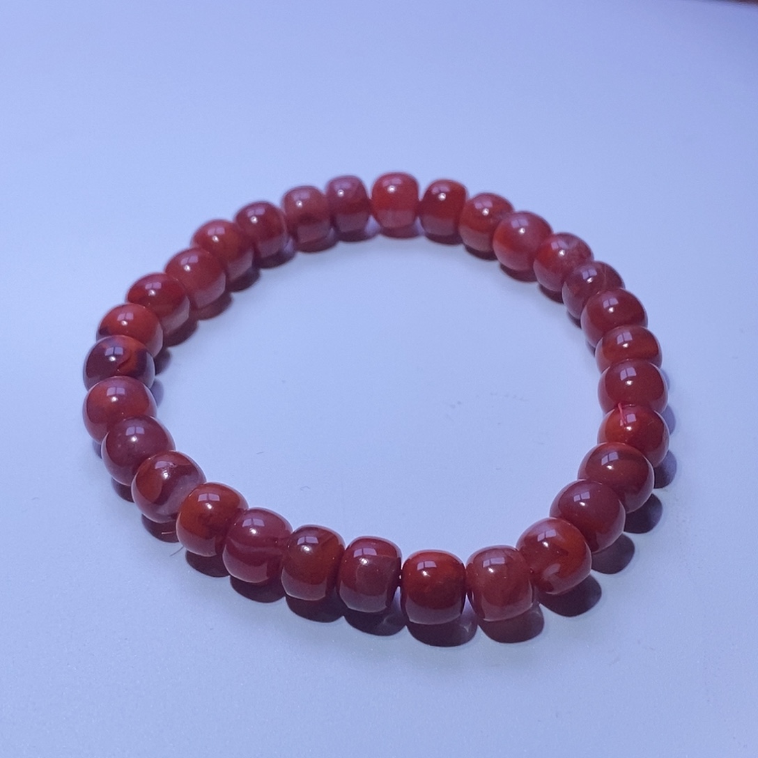 婷***师南红玛瑙未镶嵌手串卡8