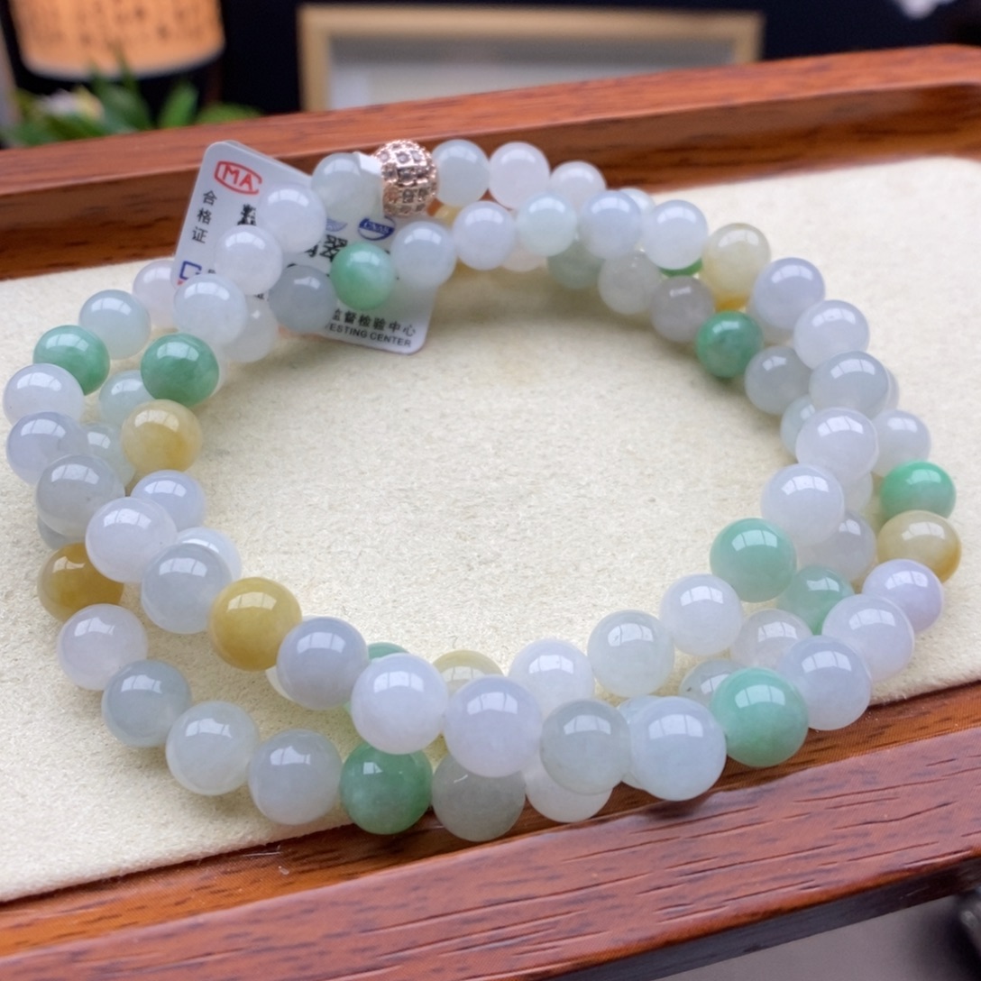 翡翠未镶嵌颈饰珠串