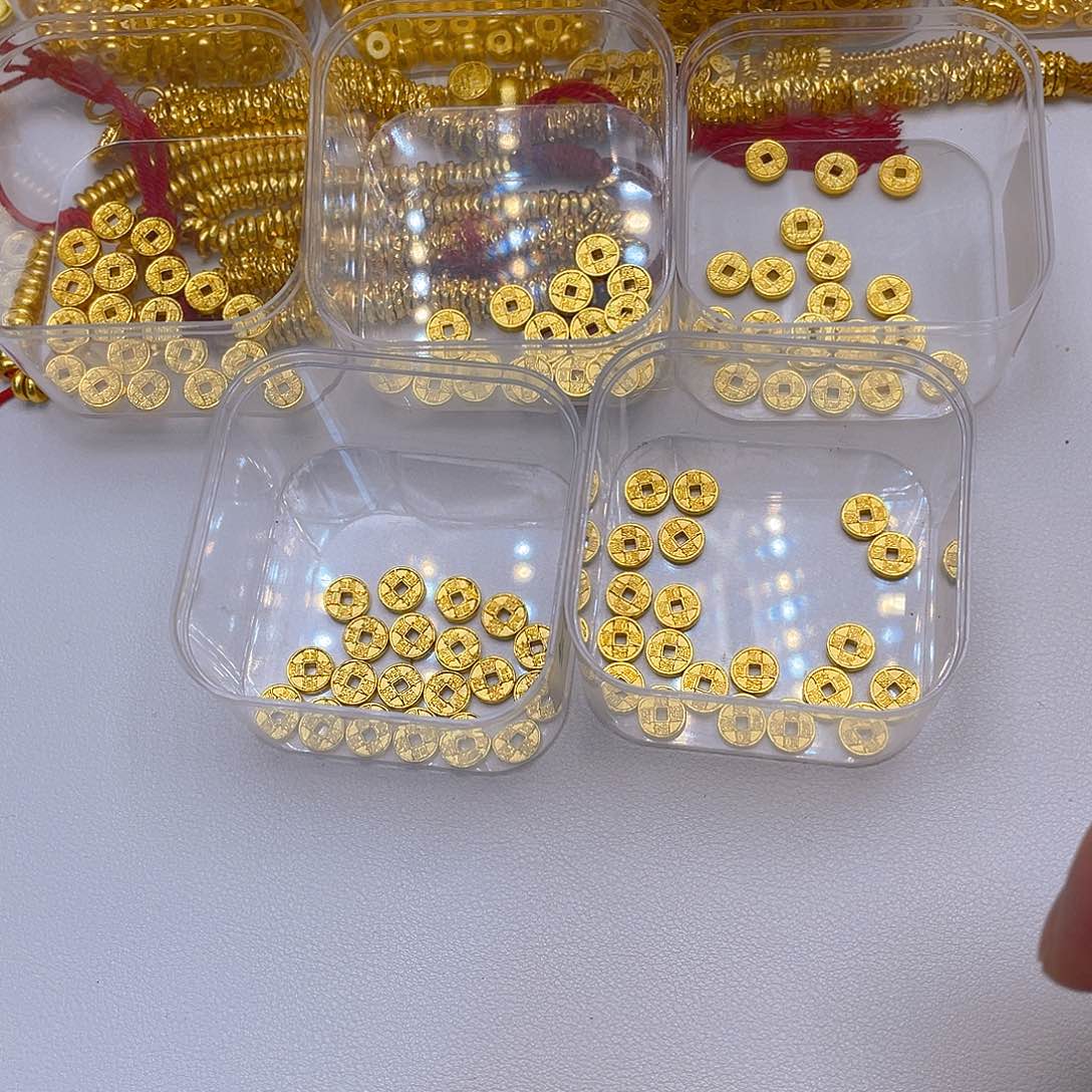 锆石铜合金五帝钱8mm一套