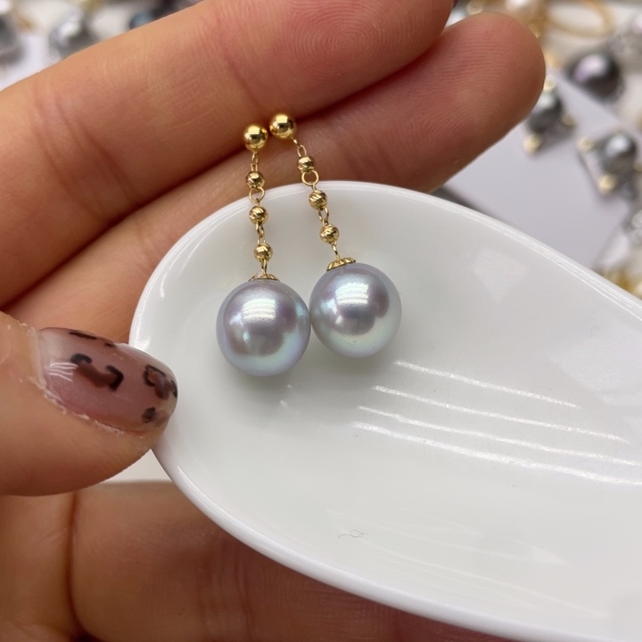海水珍珠耳饰18K金镶嵌