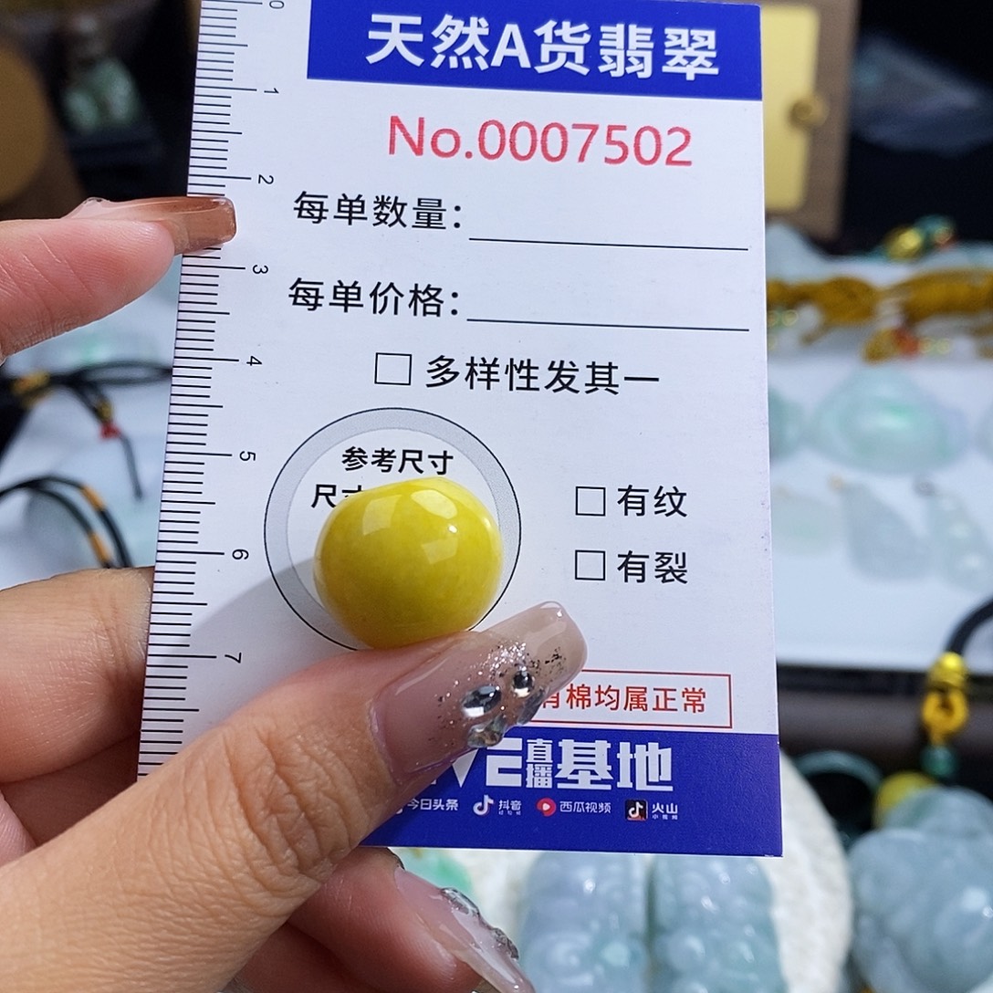 翡翠未镶嵌颈饰7502